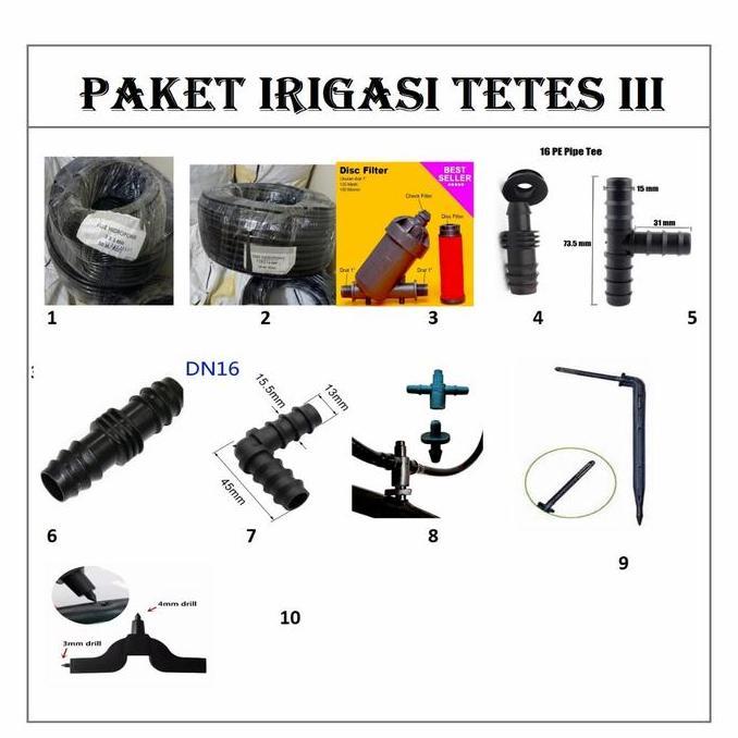 paket irigasi Drip Tetes III (CUSTOME)