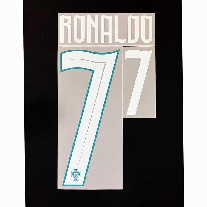 Ready Nameset Portugal 2026 HOME = RONALDO (7). Original Nameset for Jersey.