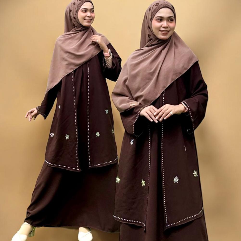 best seller abaya melisa series bahan sabrina anti uv gamis daily simple syari busui friendly