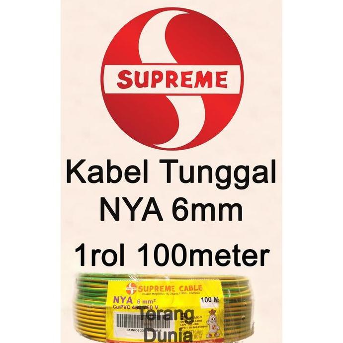 HARGA DISC - Kabel Tunggal 6mm Supreme Kabel Supreme NYA 6mm Kabel NYA 6mm