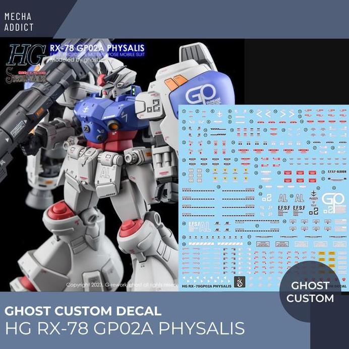 Ready Water Slide Decal HG RX-78 GP02A PHYSALIS by Ghost Decal
