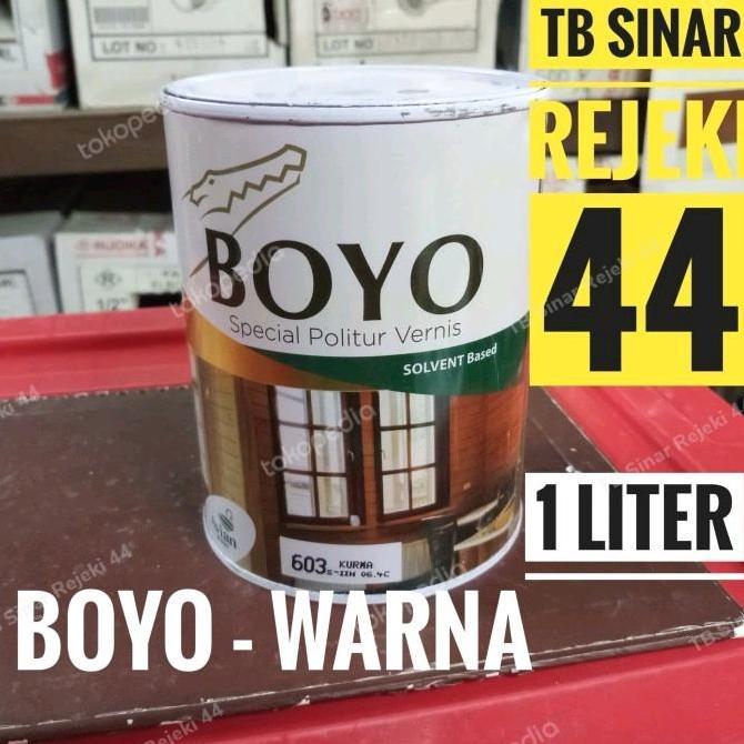 BOYO POLITUR SOLVENT BASED 1 Liter Warna / Vernish Cat Plitur Kayu 1 KG [Avian Brands]
