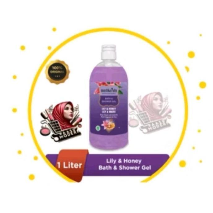 Mustika Ratu Bath & Shower Gel Lily & Honey 1 Liter - Sabun Mandi dengan Ekstrak Bunga Lily dan Madu