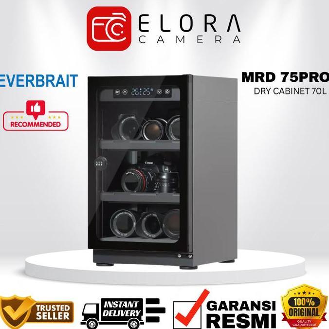 Everbrait MRD-75PRO Dry Cabinet 70 Liter Hitam - Lemari Kering Elektrik