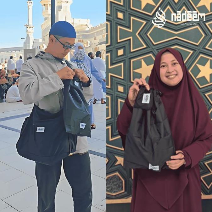Vacanza- Nadeem - Huda Shoes Bag Tas Lipat Pouch Kantong Sendal Serut Traveling Perlengkapan Haji Um
