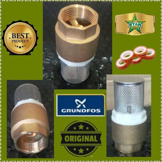TUSEN KLEP 1 INCH ASLI GRUNDFOS UTK MATA JET PUMP FOOT VALVE HARGA KHUSUS