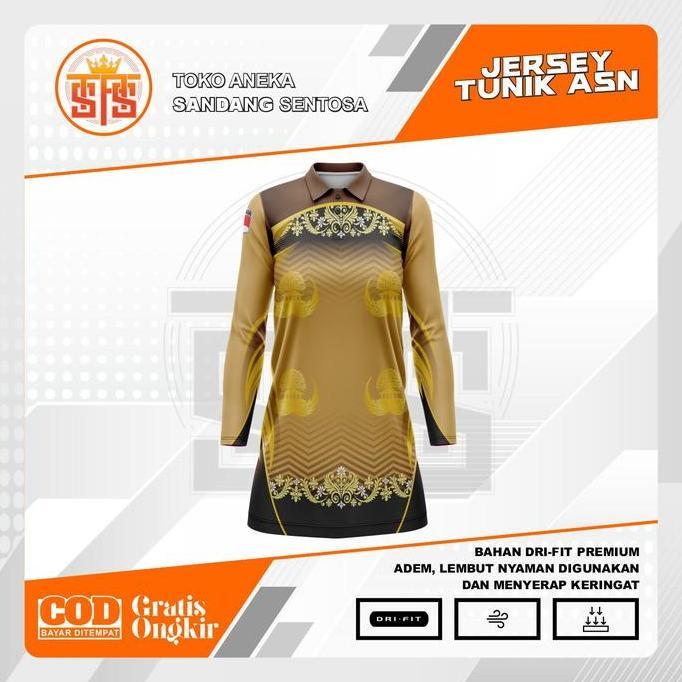 Pesca- New- Tass Jersey Tunik Asn / Baju Dress Asn  Kaos Dres Olahraga Asn  Dres Dri-Fit  Kaos Olah 