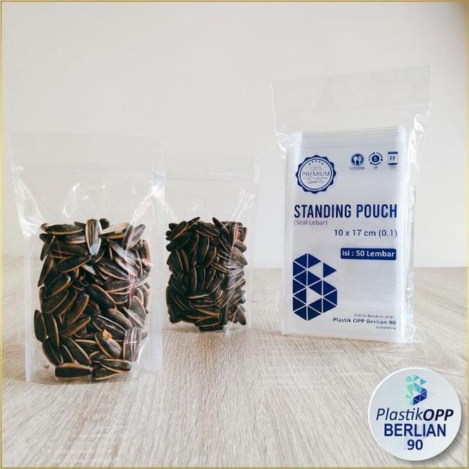 Bebasaja- ( 1 Pack ) Plastik Standing Pouch 10X17 Cm / Plastik Klip Zipper / Plastik Snack
