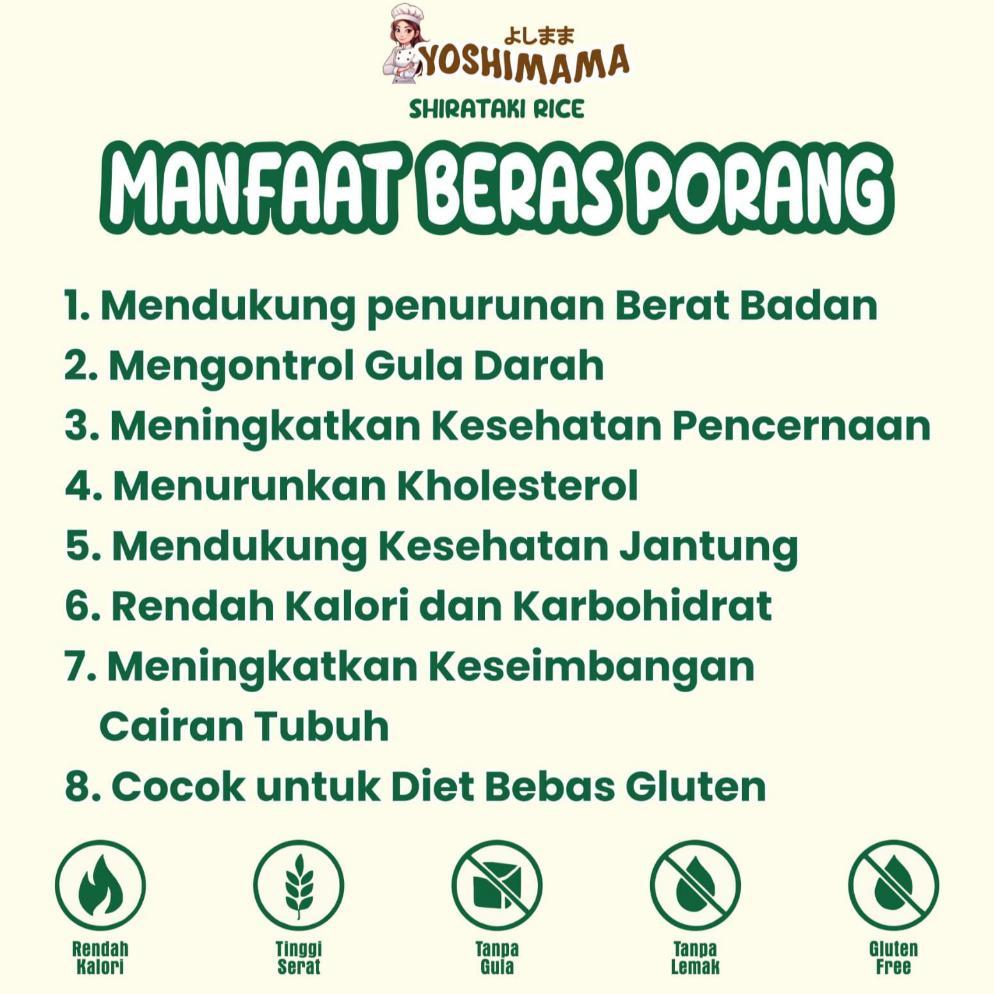 Beras Porang Instan Beras Porang Yoshimama Beras Shirataki Beras Diet Beras Diabetes