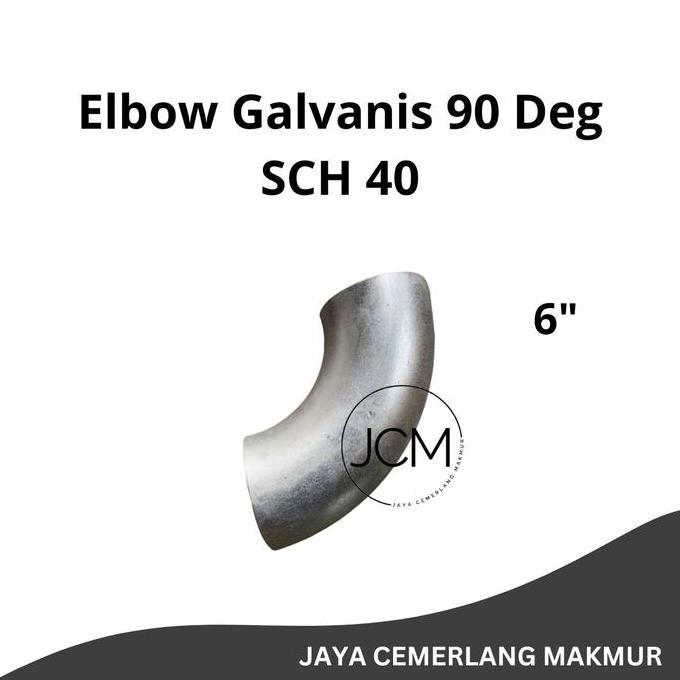 Elbow Las Galvanis 6" Inch SCH 40 / Knee Las Galvanis / Keni Lasbow 6"