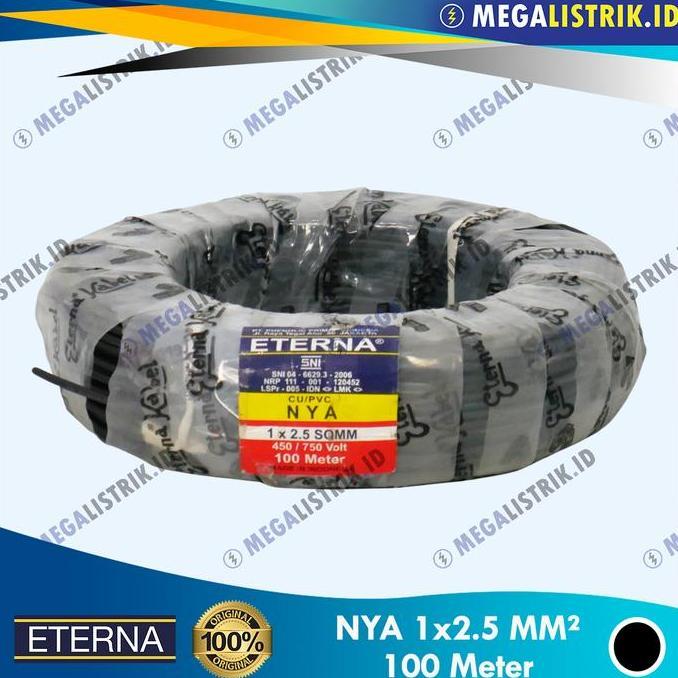 nielmarts- Eterna NYA 1 x 2.5 mm ( Rol 100M ) / Kabel Listrik Kawat 2.5mm ( 100 Meter ) Diskon