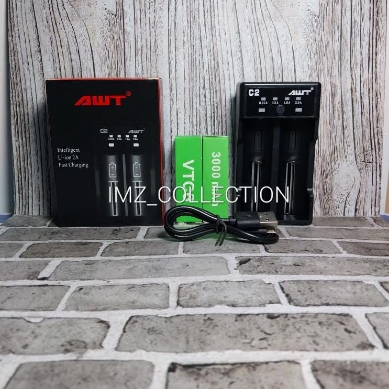 CHARGER AWT + 2 PC BATERAI / CHARGER AWT + VTC 6
