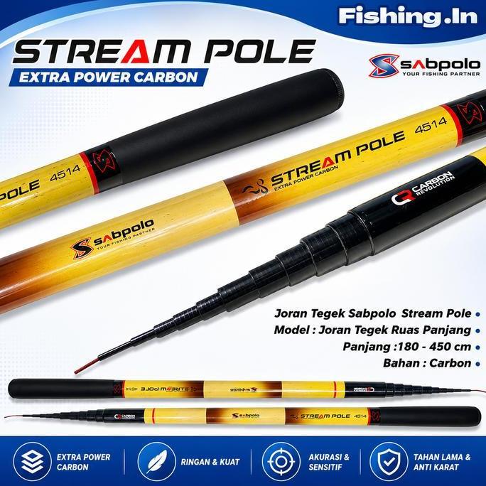 Joran Tegek Sabpolo Stream Pole 180-450cm Carbon Action Medium