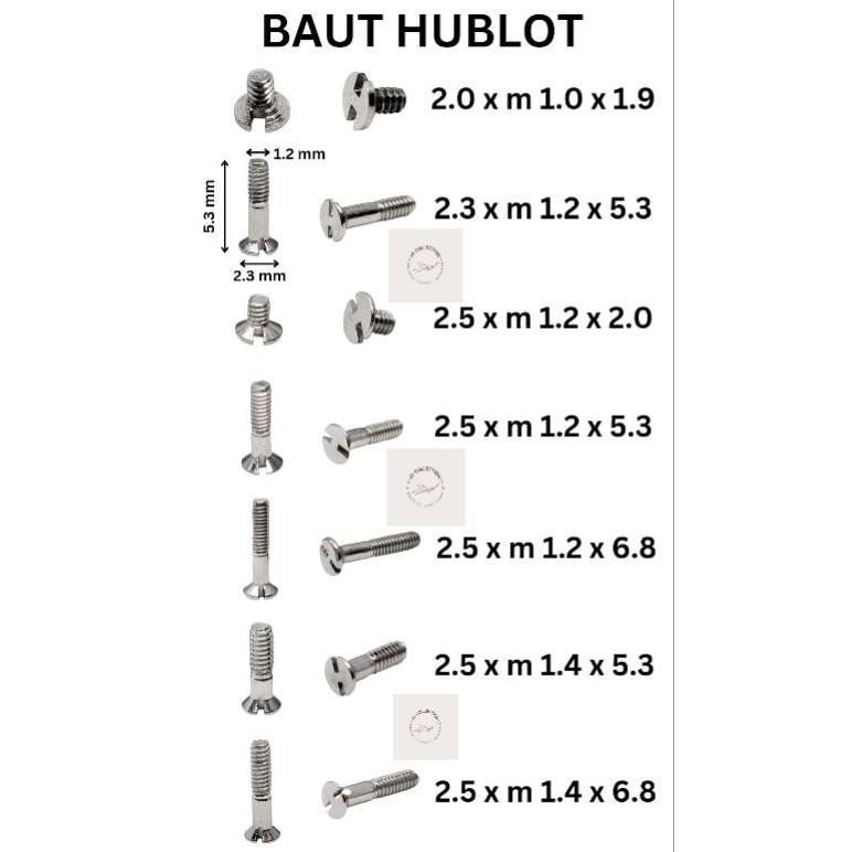 TERLARIS HARGA GROSIR  BAUT JAM TANGAN HUBLOT ORIGINAL WARNA SILVER KUAT DAN KOKOH