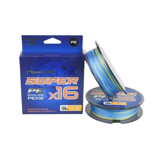 Senar Pancing Kuat x16 Stands Braided Helai Tali Pancing Dikepang Multifilamen Tahan Lama PE Pancing