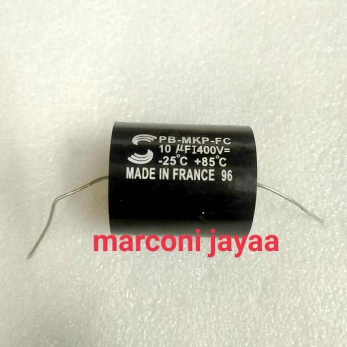 KAPASITOR 10UF 400V SOLUN AXIAL 30MMX34MM READY