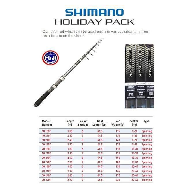Shimano Holiday Pack Telescopic Rod Joran Pancing Antena
