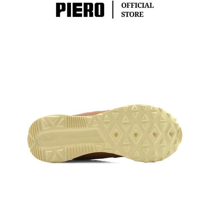 PIERO SEPATU SNEAKERS PRIA JOGGER WORK WEAR-BROWN/OFF WHITE/BROWN PIE1000423