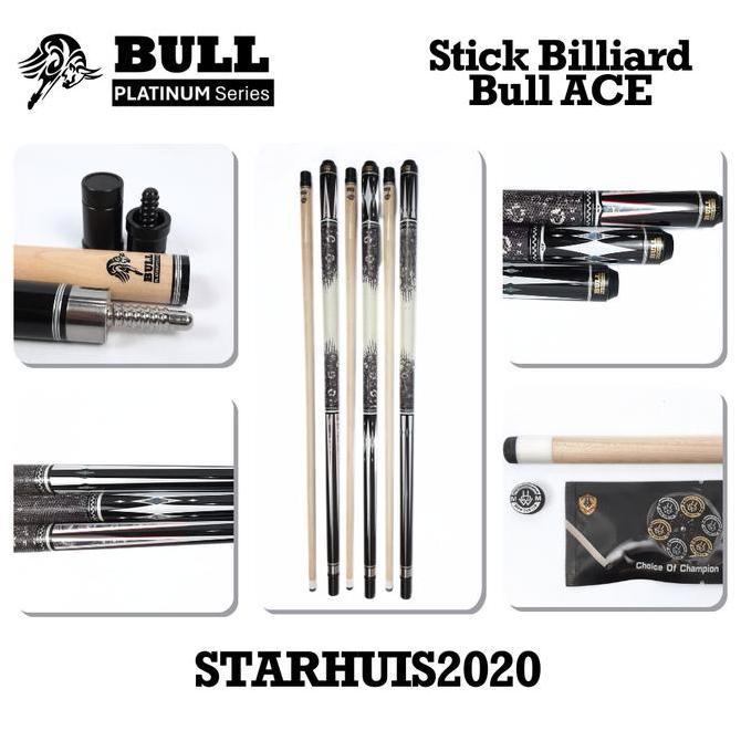 Stik Billiar kualitas TERBAIK BULL ACE Platinum Series maple shaft Radial Joint stick billiard HOW C