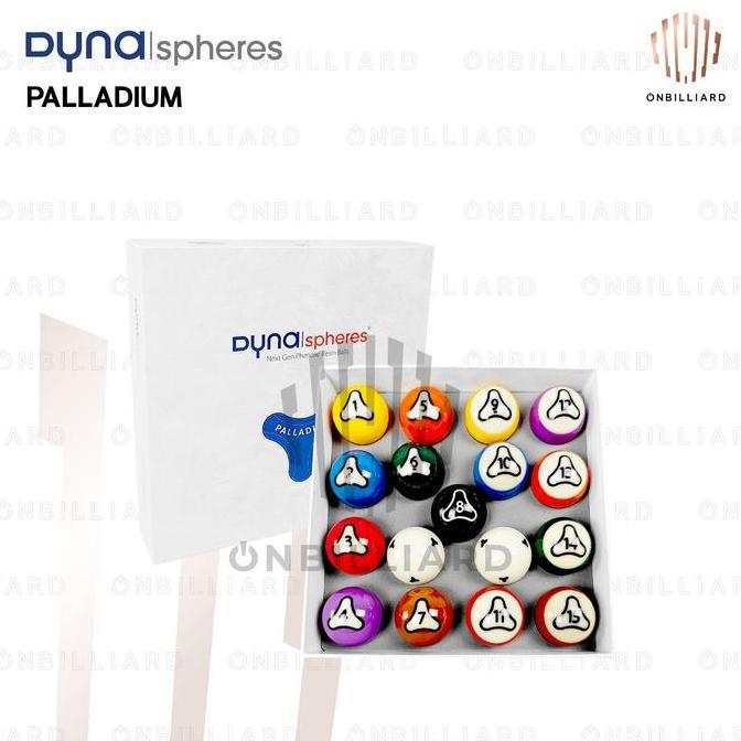 Belgium DYNAspheres Palladium Billiard Ball Set 57.2mm Bola Billiard Meja 7 8 9 ft Feet 2 1/4" DYNAs