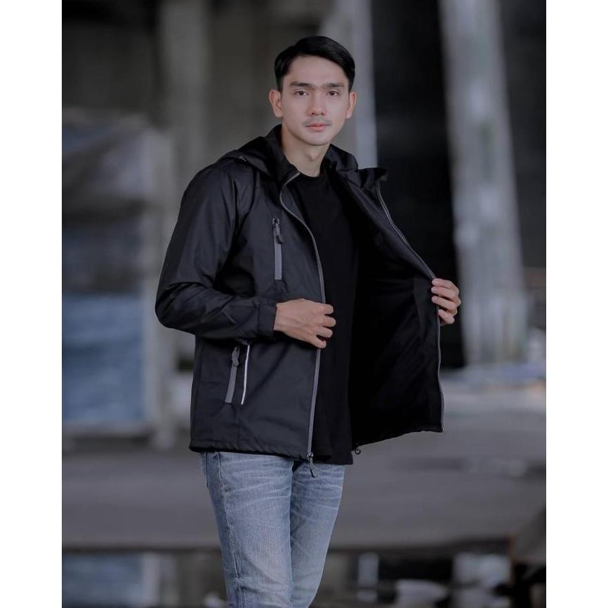 KEKINIAN THE BOJIEL Jaket Pria Outdoor Mat Waterproof 100% Original Jaket Parasut Pria Windbreakers 