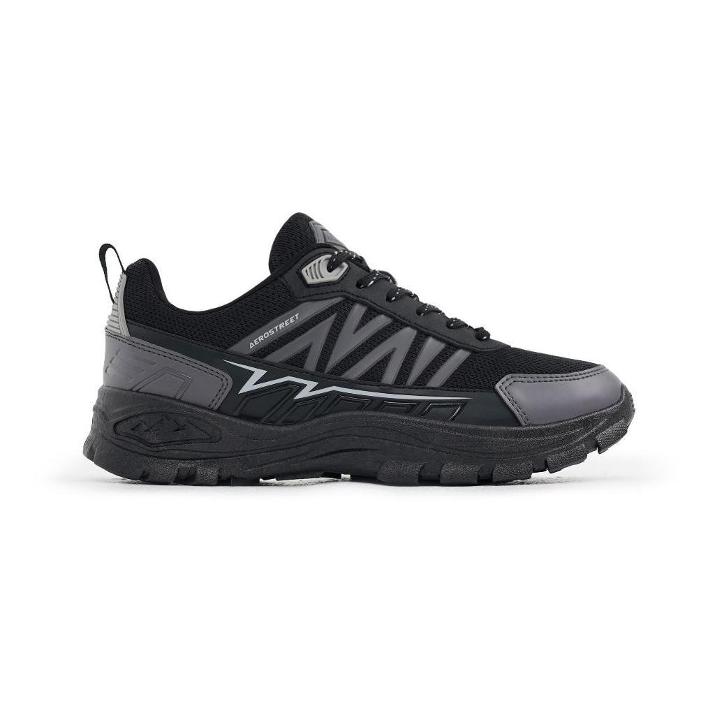 TERBARU Aerostreet Trex Outdoor Shoes Unisex Hitam/Hitam/Abu sepatu Boots Pria Wanita Sporty Aktivit