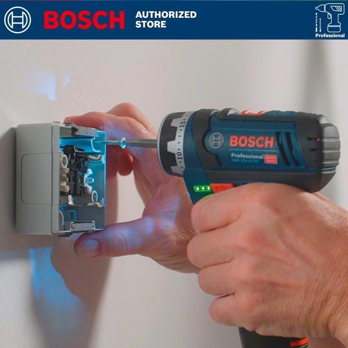 Bosch Cordless Drill Driver / Bor Obeng Baterai 12Volt GSR 12V-15FC (TERBAIK) (TERBARU) (TERMURAH)