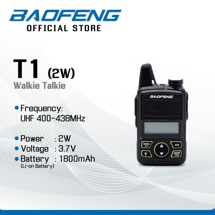 BAOFENG BF-T1 (2W) Walkie Talkie HT - Baofeng Indonesia