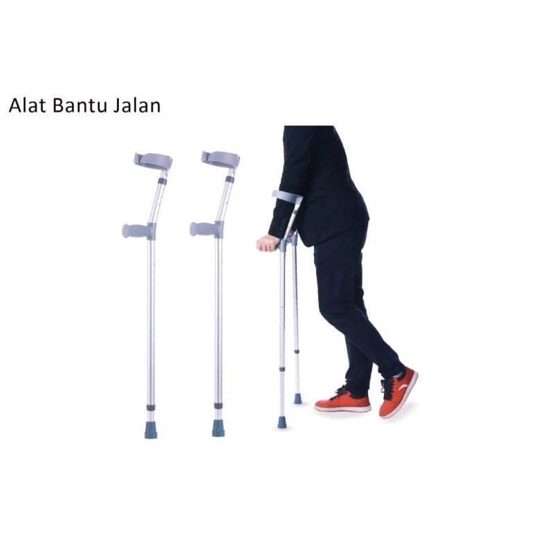 Tongkat Siku Elbow Alat Bantu Jalan Kruk Tangan/Tongkat 1 Kaki/Tongkat Jalan Alat Bantu Tongkat Siku