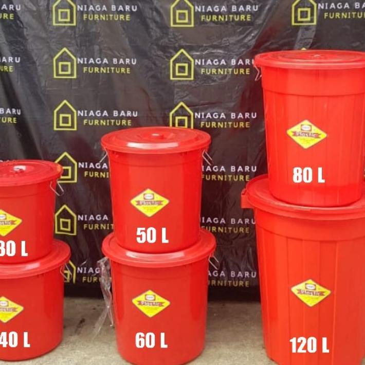 (Khusus Gojek) Ember Plastik Shinpo Besar Jumbo Tutup