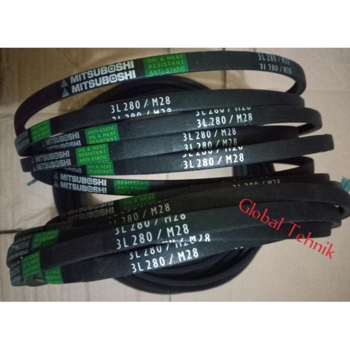 *$*$*$*$] MITSUBOSHI 3L 280 / M28 KARET VBELT V-BELT FAN BELT MESIN CUCI 2 TABUNG SHARP ORIGINAL ASL
