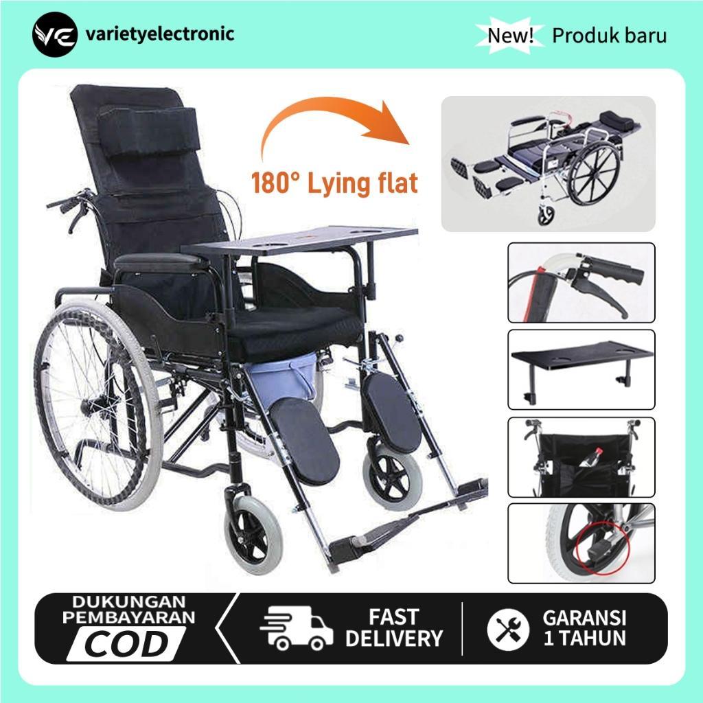 24 Lnci Kursi Roda Lipat Portable Travel Kursi Roda Lipat / Kursi Roda Medis/ Kursi Roda Baru 100%/T