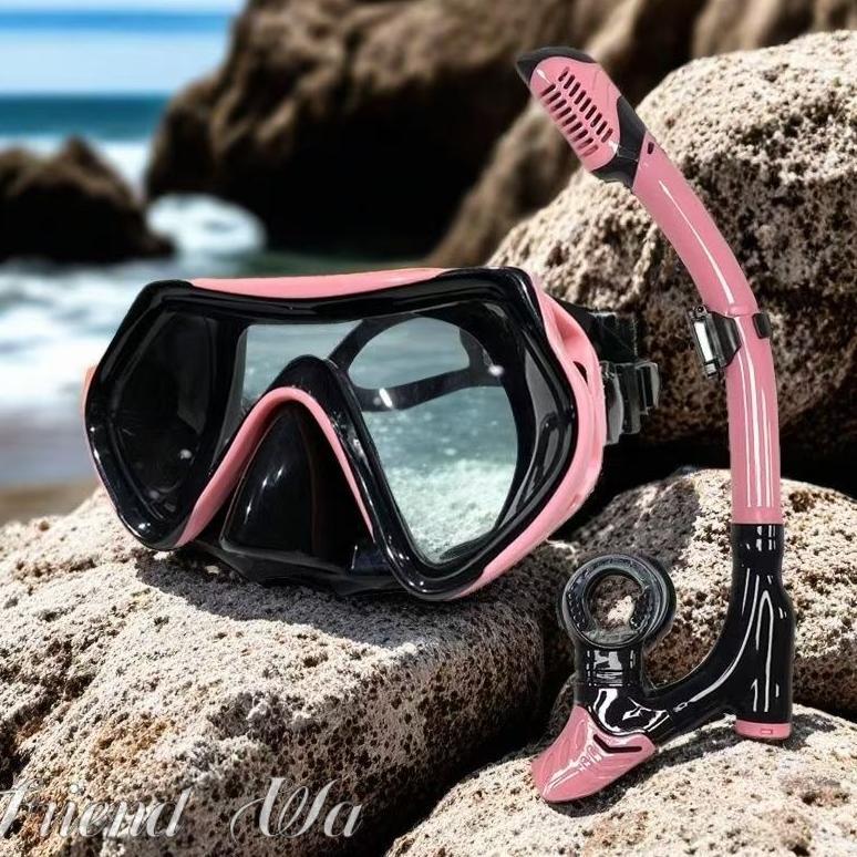Set Masker Selam (Desain Anti-Kabut) Masker Selam Dewasa Berkapasitas Rendah Set Peralatan Snorkelin