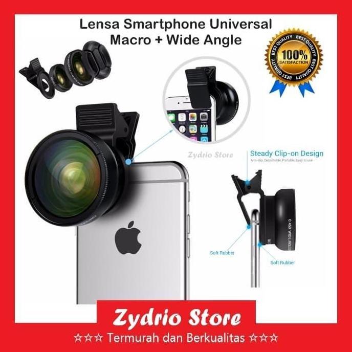Barrizalshop57 - Lensa HP Super Wide Angle + Macro Universal Lensa HP Macro Wide