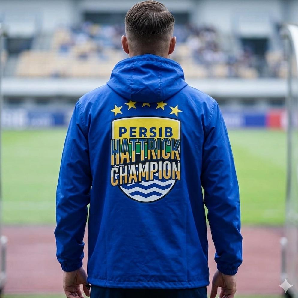 GARANSI JAKET PARASUT PERSIB JUARA DEUI JAKET PARASUT BIRU PERSIB JUARA JAKET OUTDOOR