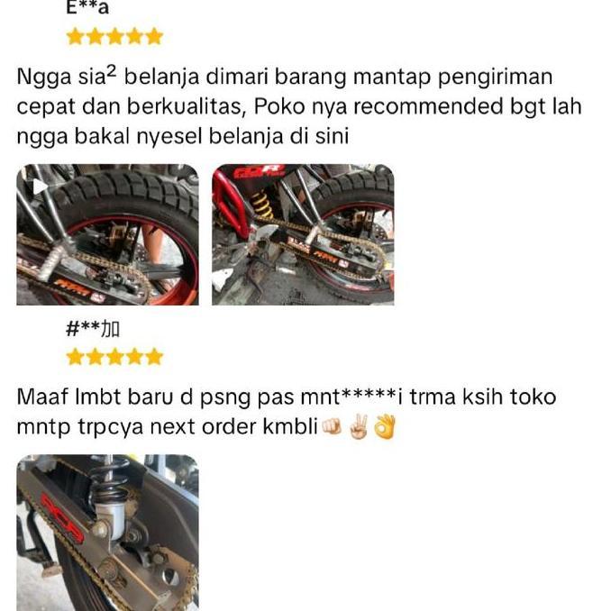 Gear set sss orinal 428 dengan rantai gold polos untuk motor megapro lama hiu, megapro primus, megap