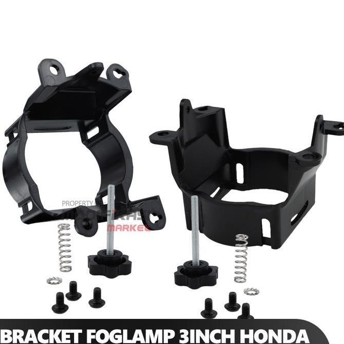 Dudukan Foglamp Honda Universal Bracket Foglamp BILED Honda 3 inch Universal Baut Atur Ketinggian Al