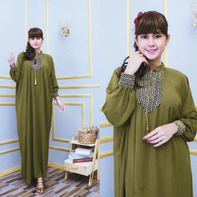 new deals gamis jumbo kaftan sultan crinkle airflow premium kaftan polos renda