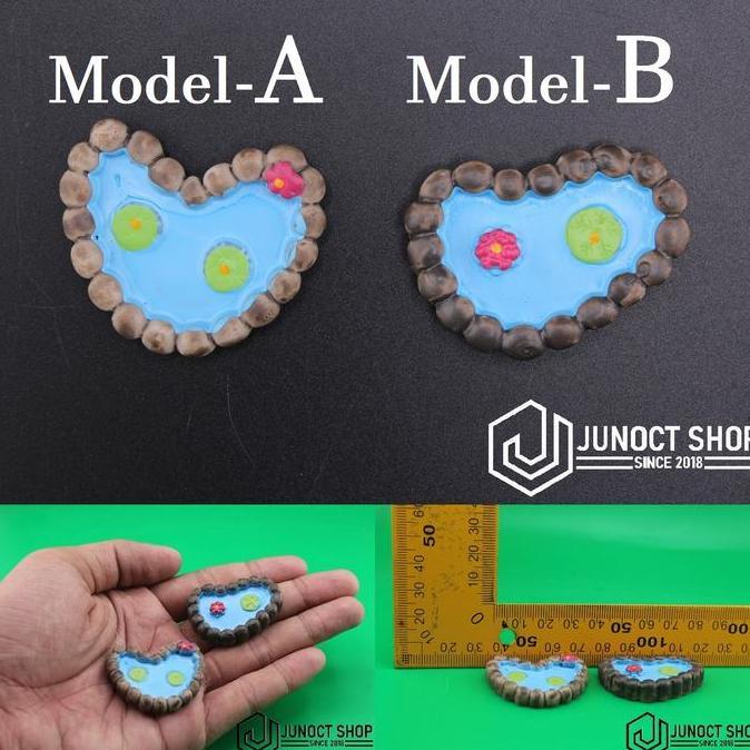 MAKET MINIATUR KOLAM HIAS KECIL RESIN BUNGA TERATAI BONSAI DIORAMA AKUARIUM TERRARIUM AKSESORIS KOI 