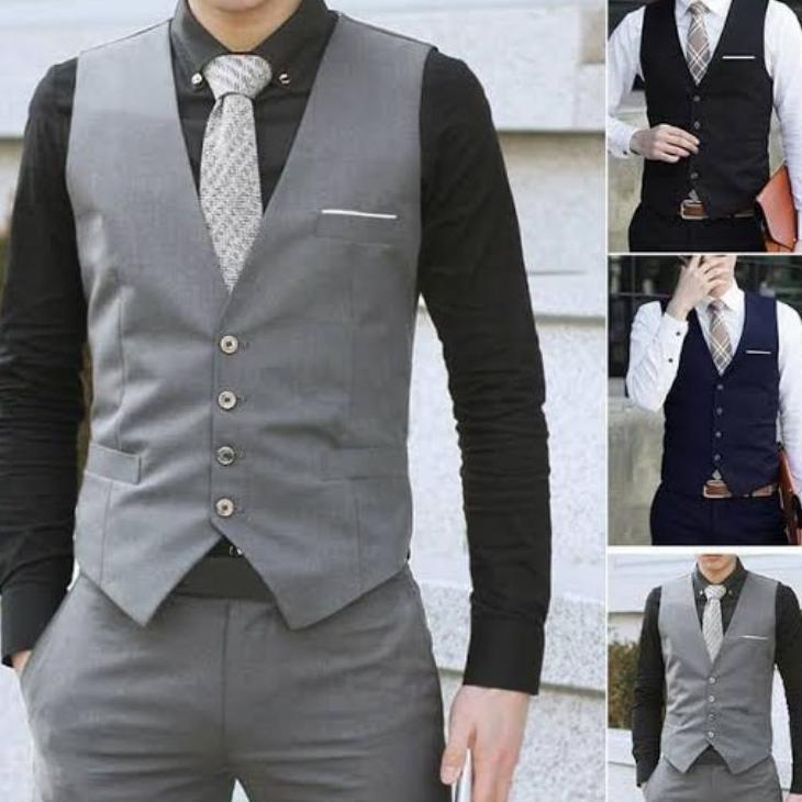 Jas Rompi Pria Modern/Rompi Nikah/Rompi Kantor/Vest Pria Rompi Formal