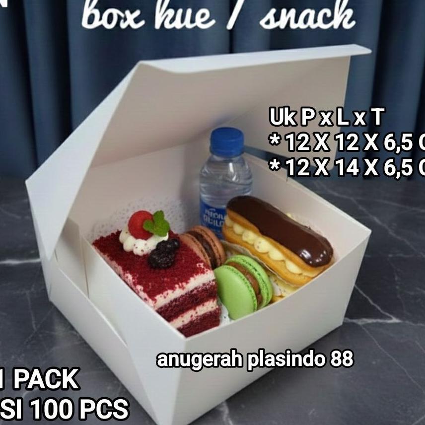 Snack Box / Kotak Kue Uk 12X14, 12X12, 10 X14 Isi +/- 100 Lbr