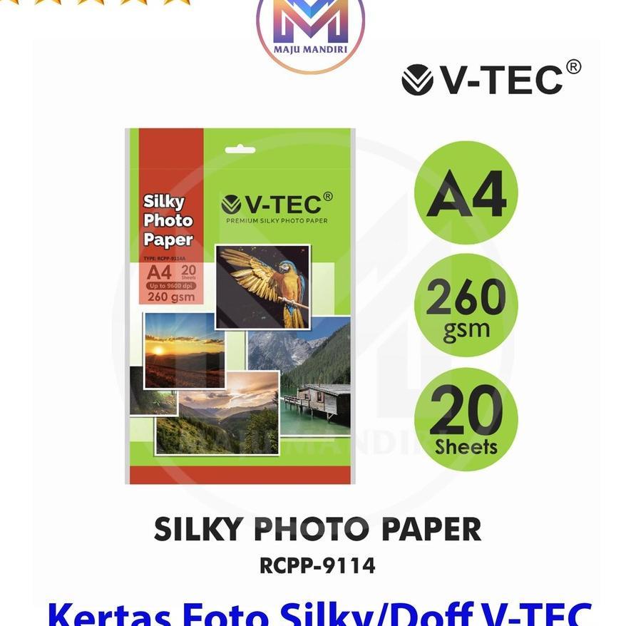 Kertas Foto Silky V-Tec A4 260 Gsm Doff / Silky Photo Paper