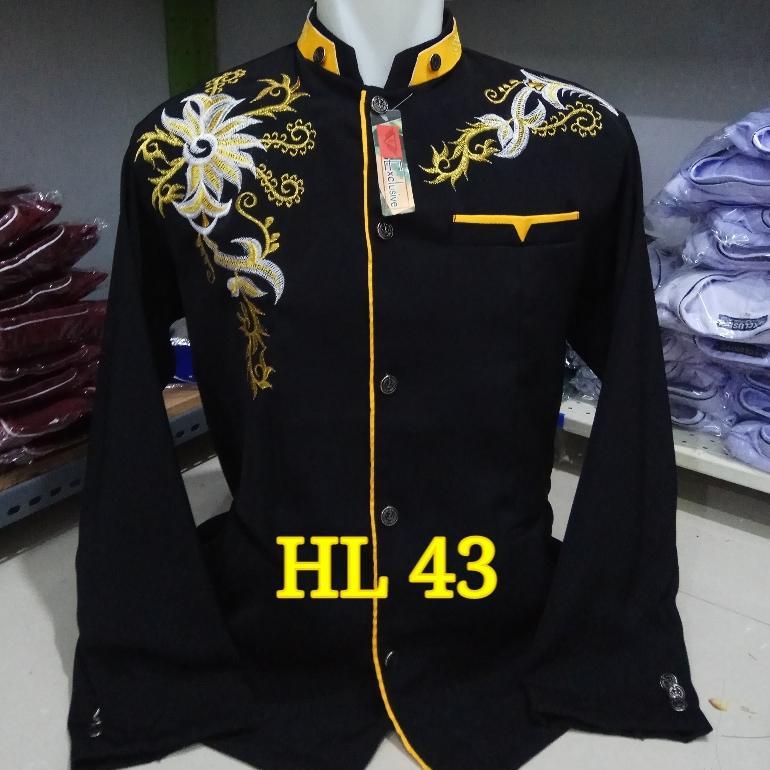 terbaru jasko hitam lis bordir / jasko /jas koko moderm / koko model terbaru/ fashion muslim / busan