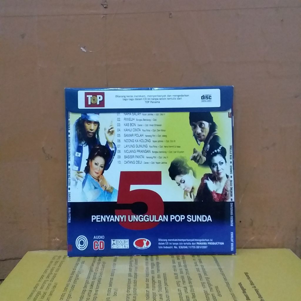 CD ORIGINAL 5 PENYANYI UNGGULAN POP SUNDA