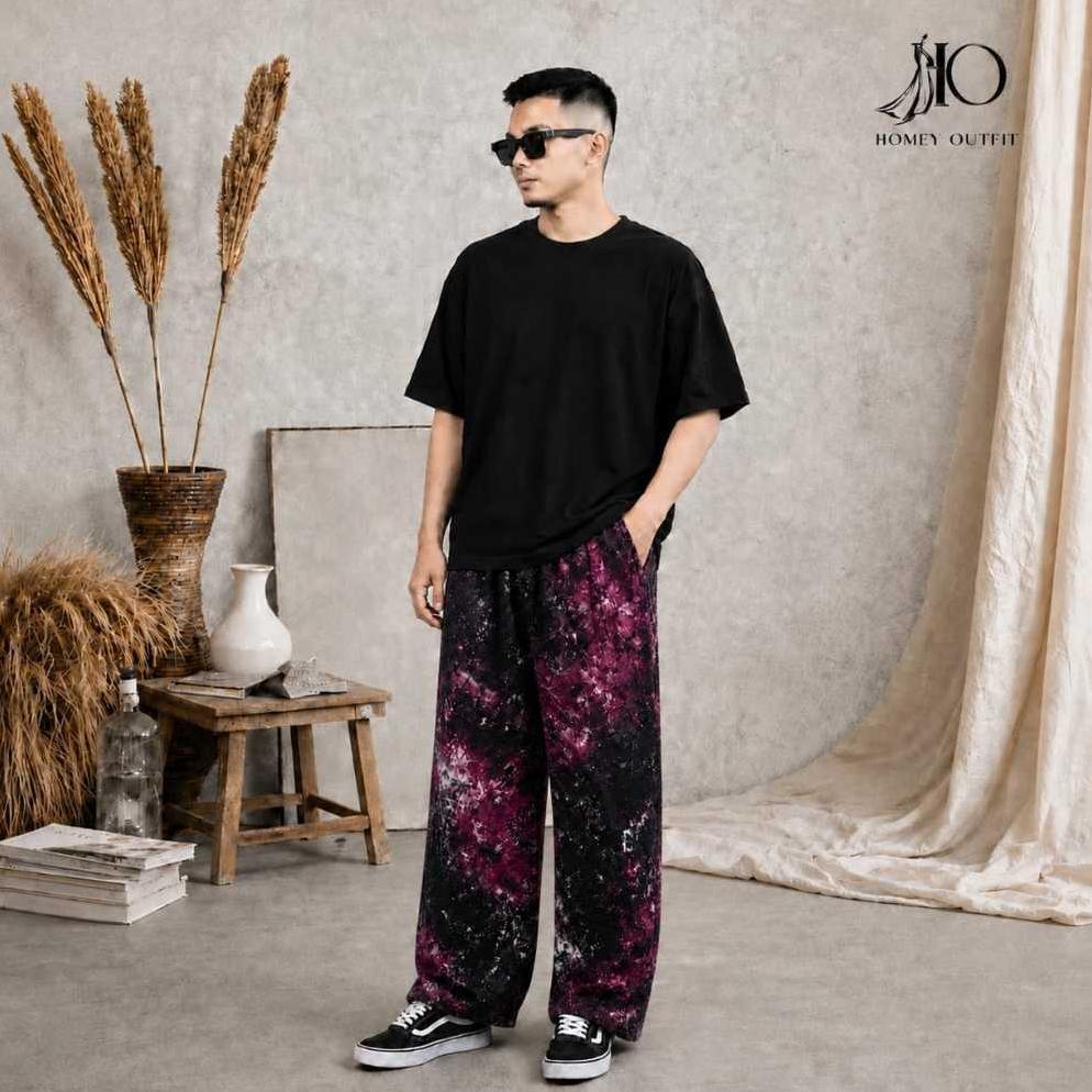 PROMO TERBARU Celana Panjang Kulot Pria Celana Panjang Dewasa Rayon Premium Tie Dye Bali Jumbo All S