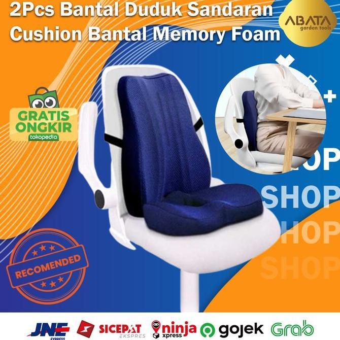 2 PCS Bantal Memory Foam Bantal Duduk Kursi Sandaran Kursi Kantor Bantal Duduk Memory Foam Bantal Pu