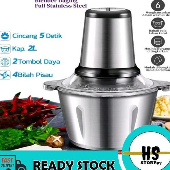 Meat Griender Blender Daging Blender Bakso Belender Chopper Penggiling Daging Elektrik Belender Topi