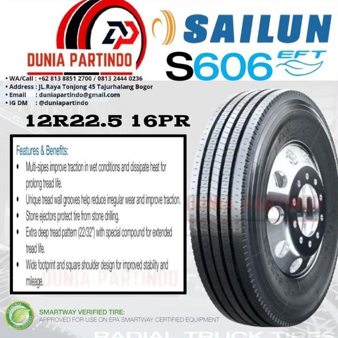 Terlaris Ban Truck & Bus 12.00 R22.5 16Pr Sailun S606 ,Chat Diskon Harga&Stok
