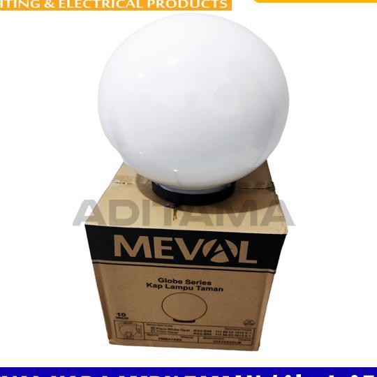 Meval Kap Lampu Taman Pagar Outdoor Putih 10Inch 25Cm