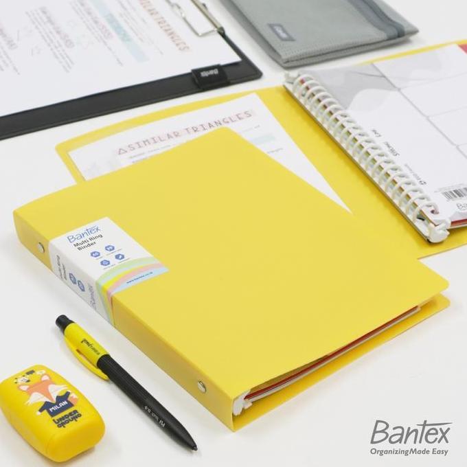 Newpic- Bantex B5 Trendy Multi Ring Binder 6 Hole Fresia Yellow 316 36